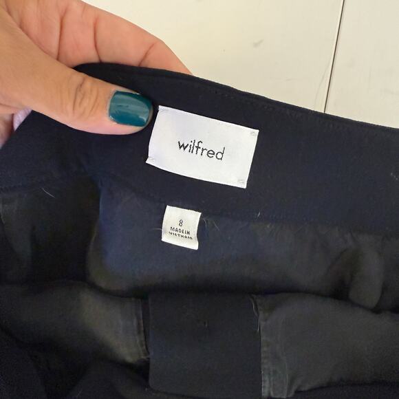 Wilfred Aritzia Button Front Mini Skirt Black Dressy Polyester - 8 - Picture 5 of 9